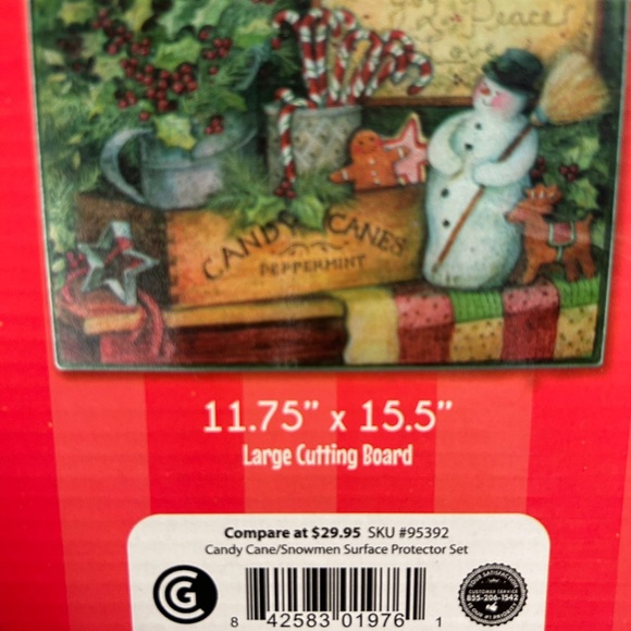 Happy Holiday Collection • Susan Winget • Snowman •6 Piece Cutting Board/Coaster - Picture 16 of 16